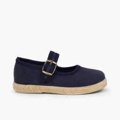 Menina Pisamonas Sapatos Merceditas Fivela Bamara E Juta