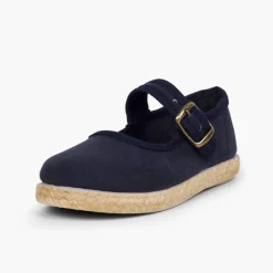 Menina Pisamonas Sapatos Merceditas Fivela Bamara E Juta