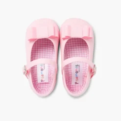 Menina Pisamonas Sapatos Merceditas Lona Laco Duplo