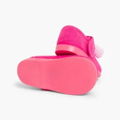 Menina Pisamonas Sapatos Merceditas Lona Tiras Aderentes Com Laco De Vichy