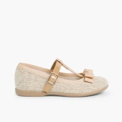 Menina Pisamonas Sapatos Merceditas Menina Tira Com Laco