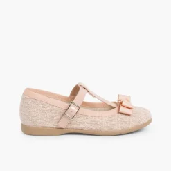 Menina Pisamonas Sapatos Merceditas Menina Tira Com Laco