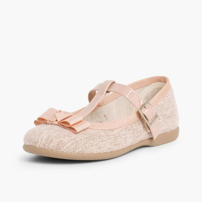 Menina Pisamonas Sapatos Merceditas Menina Tira Com Laco