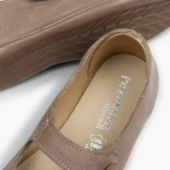 Menina Pisamonas Sapatos Merceditas Menina Pele Tiras Aderentes Botao