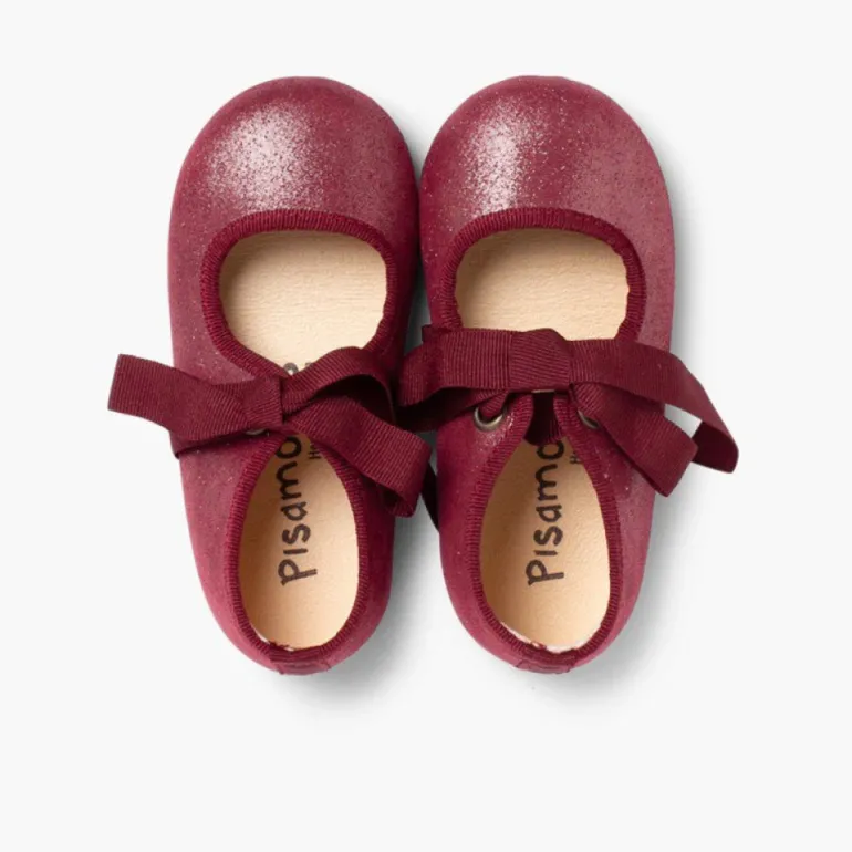 Menina Pisamonas Sapatos Merceditas Menina Com Brilho E Laco