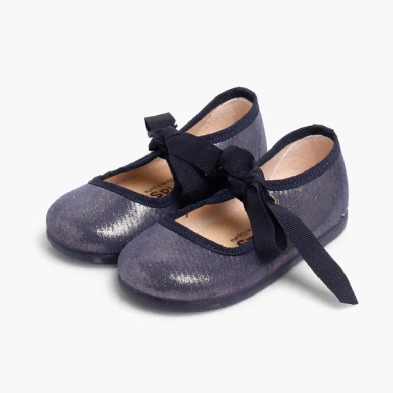 Menina Pisamonas Sapatos Merceditas Menina Com Brilho E Laco