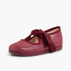 Menina Pisamonas Sapatos Merceditas Menina Com Brilho E Laco