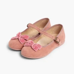 Menina Pisamonas Sapatos Merceditas Menina Fivela Laco Veludo