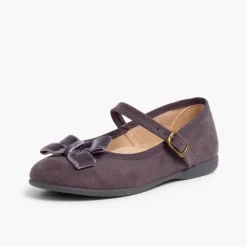 Menina Pisamonas Sapatos Merceditas Menina Fivela Laco Veludo