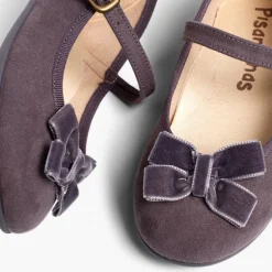 Menina Pisamonas Sapatos Merceditas Menina Fivela Laco Veludo
