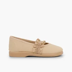 Menina Pisamonas Sapatos Merceditas Menina Tira Elastica Renda