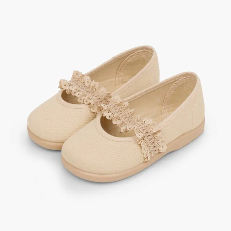 Menina Pisamonas Sapatos Merceditas Menina Tira Elastica Renda