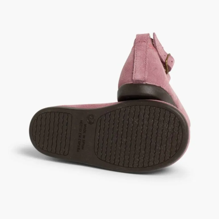 Menina Pisamonas Sapatos Merceditas Menina Camurca Com Fecho Pulseira