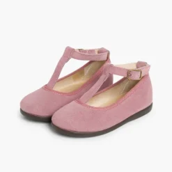 Menina Pisamonas Sapatos Merceditas Menina Camurca Com Fecho Pulseira