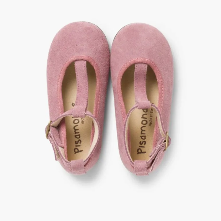 Menina Pisamonas Sapatos Merceditas Menina Camurca Com Fecho Pulseira