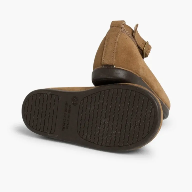 Menina Pisamonas Sapatos Merceditas Menina Camurca Com Fecho Pulseira