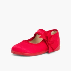 Menina Pisamonas Sapatos Merceditas Menina De Cetim Com Tiras Aderentes