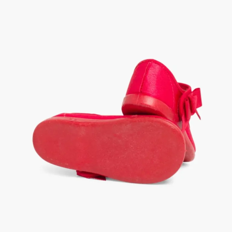 Menina Pisamonas Sapatos Merceditas Menina De Cetim Com Tiras Aderentes