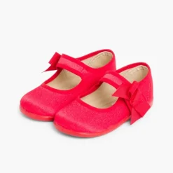 Menina Pisamonas Sapatos Merceditas Menina De Cetim Com Tiras Aderentes