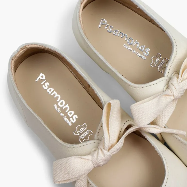 Menina Pisamonas Sapatos Merceditas Pele Fecho Laco