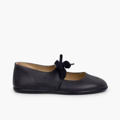 Menina Pisamonas Sapatos Merceditas Pele Fecho Laco
