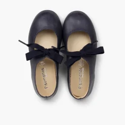 Menina Pisamonas Sapatos Merceditas Pele Fecho Laco