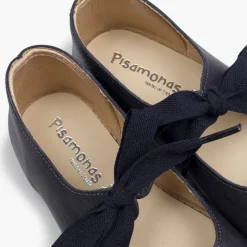 Menina Pisamonas Sapatos Merceditas Pele Fecho Laco