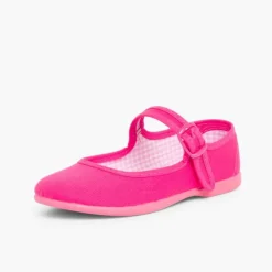 Menina Pisamonas Sapatos Merceditas Tecido Com Fivela Tamanhos Grandes