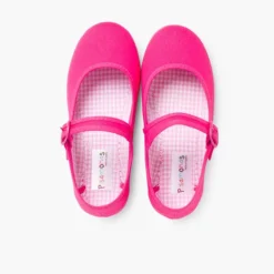 Menina Pisamonas Sapatos Merceditas Tecido Com Fivela Tamanhos Grandes