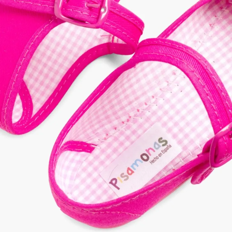 Menina Pisamonas Sapatos Merceditas Tecido Com Fivela Tamanhos Grandes