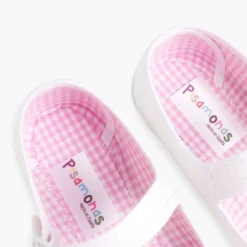 Menina Pisamonas Sapatos Merceditas Tecido Com Fivela Tamanhos Grandes