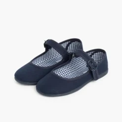 Menina Pisamonas Sapatos Merceditas Tecido Com Fivela Tamanhos Grandes