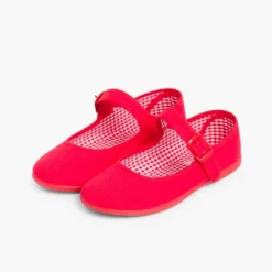 Menina Pisamonas Sapatos Merceditas Tecido Com Fivela Tamanhos Grandes