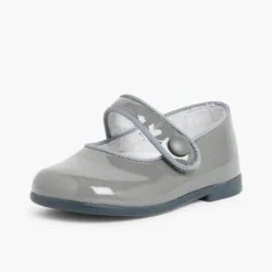 Menina Pisamonas Sapatos Merceditas Verniz Menina Com Tiras Aderentes