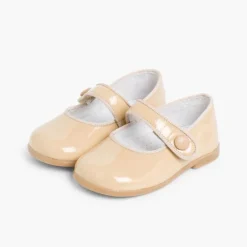 Menina Pisamonas Sapatos Merceditas Verniz Menina Com Tiras Aderentes
