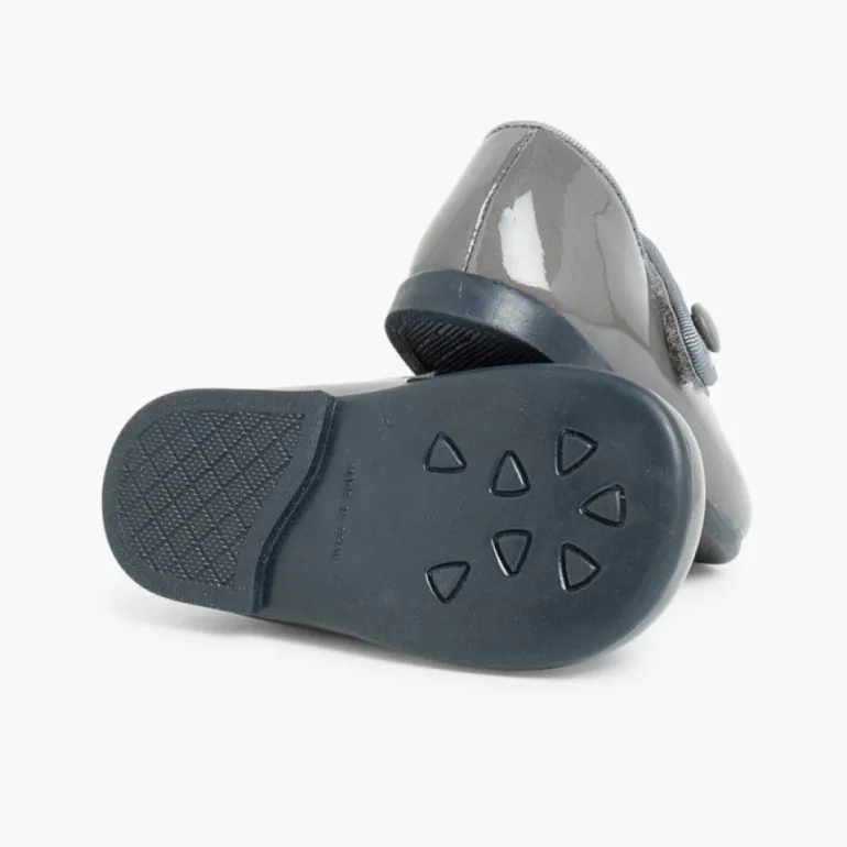 Menina Pisamonas Sapatos Merceditas Verniz Menina Com Tiras Aderentes