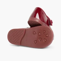 Menina Pisamonas Sapatos Merceditas Verniz Menina Com Tiras Aderentes