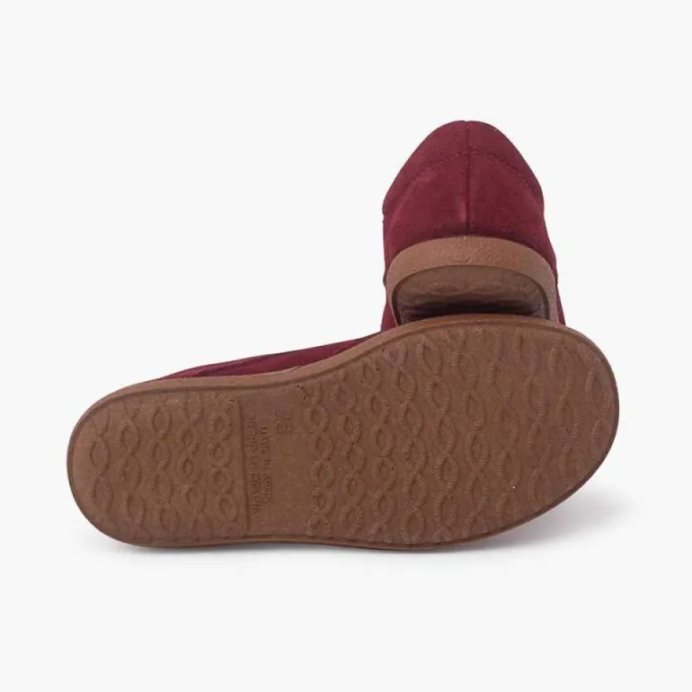 Menina Pisamonas Sapatos Oxford Camurca Sola Caramelo