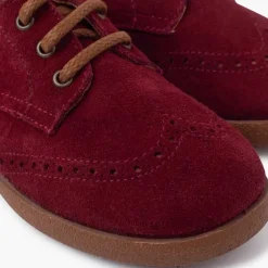 Menina Pisamonas Sapatos Oxford Camurca Sola Caramelo