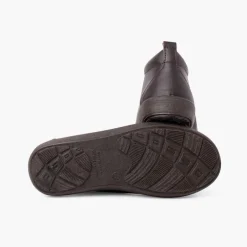Menina Pisamonas Sapatos Pele Tipo Botins De Atacadores