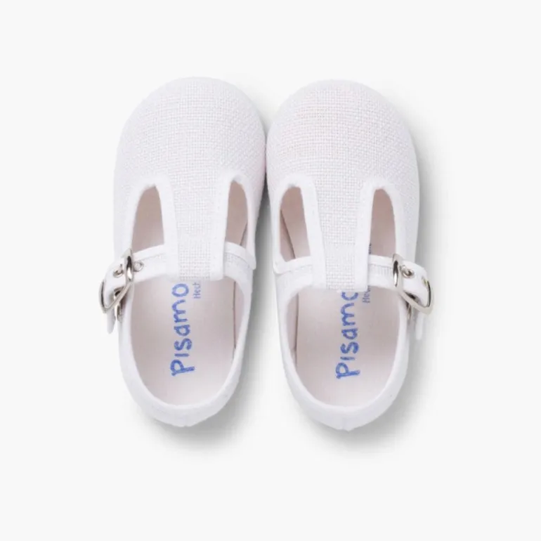 Menino Pisamonas Sapatos Pepito Linho Com Fivela