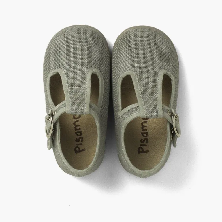 Menino Pisamonas Sapatos Pepito Linho Com Fivela