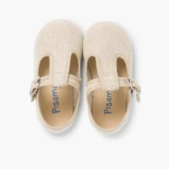 Menino Pisamonas Sapatos Pepito Linho Com Fivela