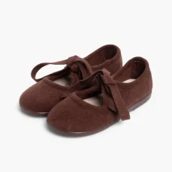 Menina Pisamonas Sapatos Tipo Camurca Nortenas Com Laco