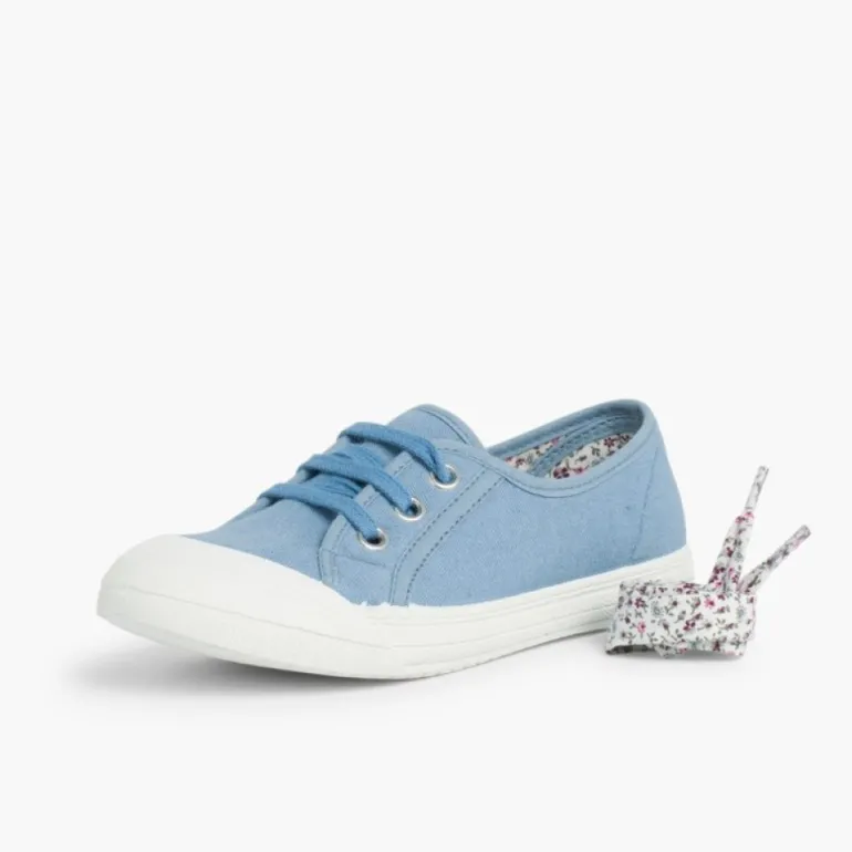 Menino Pisamonas Ténis Tela Biqueira Borracha Atacadores